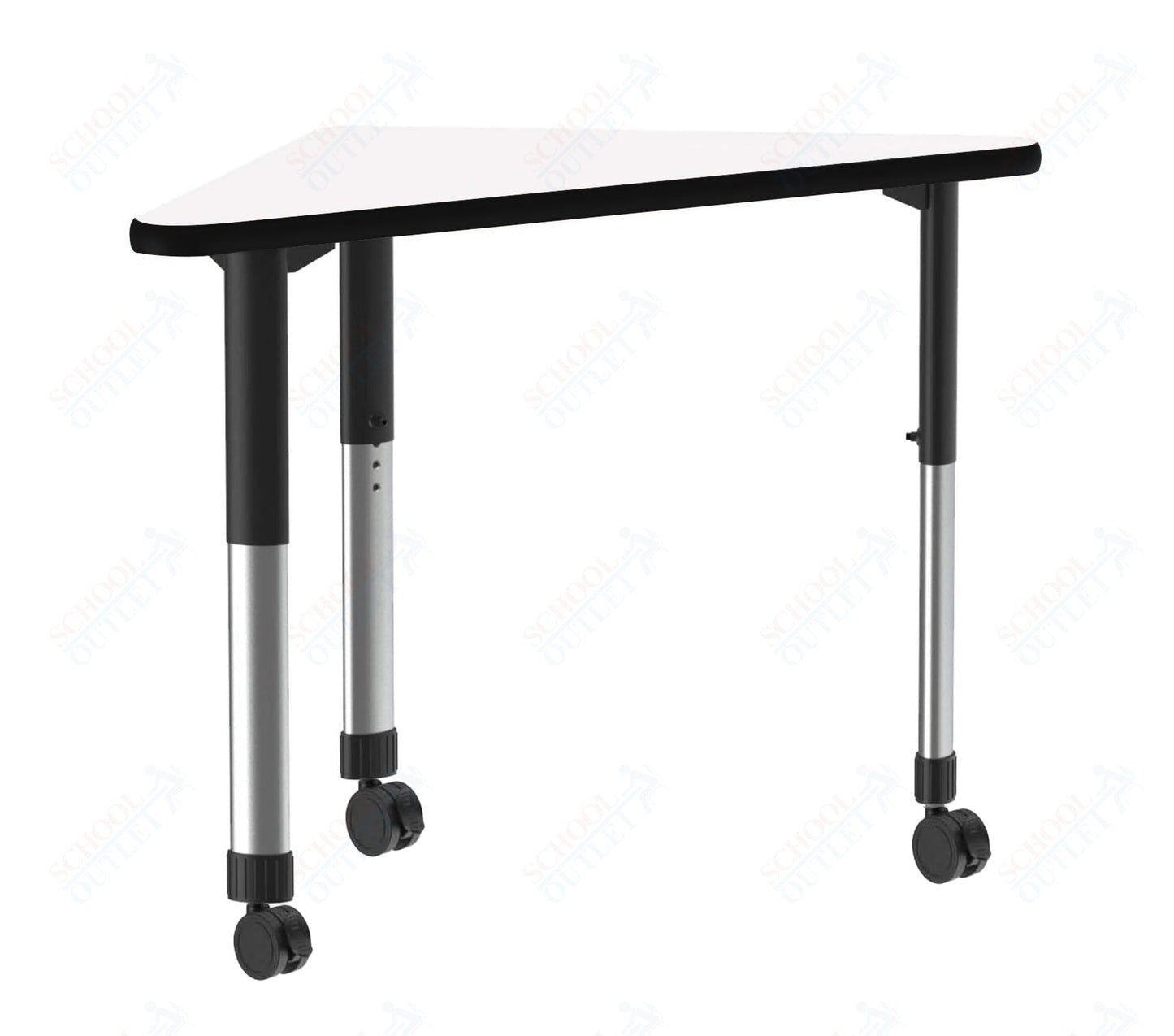 Correll Wing Markerboard - Dry Erase High Pressure Collaborative Desk 41"W x 30"L x 25 - 35"H Adjustable Height (COR - AD3041DE - WING - XX) - SchoolOutlet