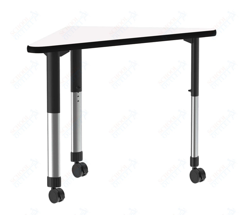 Correll Wing Markerboard - Dry Erase High Pressure Collaborative Desk 41"W x 30"L x 25 - 35"H Adjustable Height (COR - AD3041DE - WING - XX) - SchoolOutlet