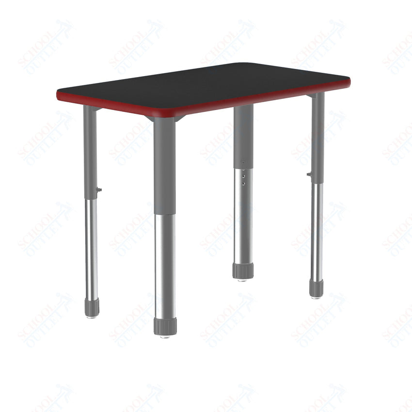 Correll Rectangular Deluxe High Pressure Collaborative Desk 34"W x 20"L x 25 - 35"H Adjustable Height (COR - AD3420 - REC - XX) - SchoolOutlet