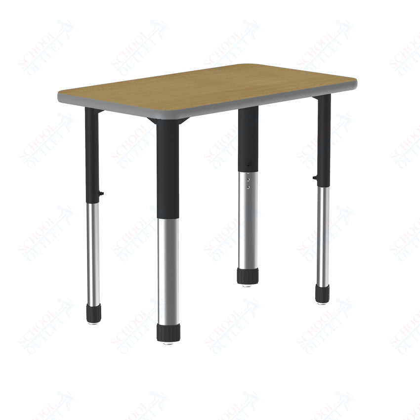 Correll Rectangular Deluxe High Pressure Collaborative Desk 34"W x 20"L x 25 - 35"H Adjustable Height (COR - AD3420 - REC - XX) - SchoolOutlet
