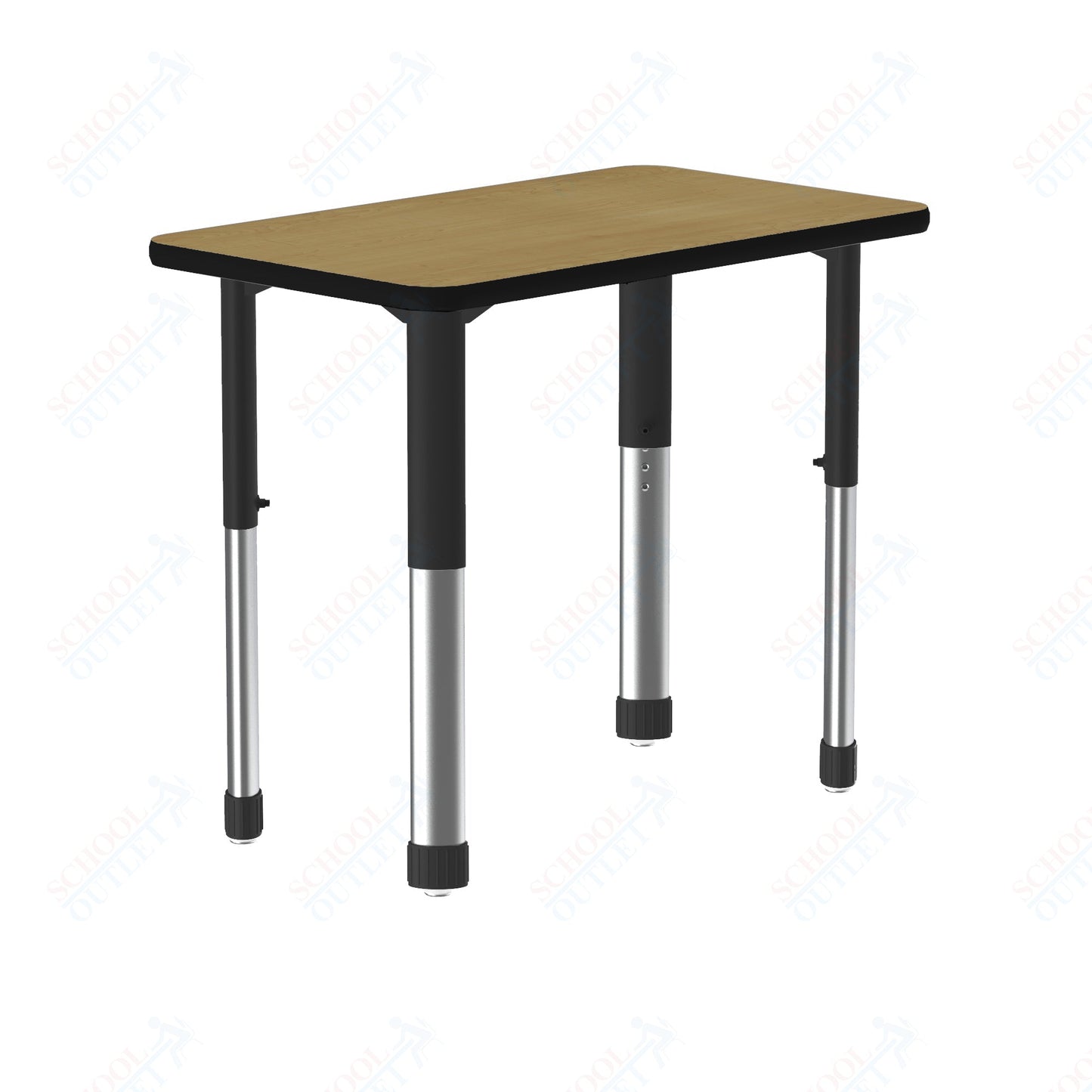 Correll Rectangular Deluxe High Pressure Collaborative Desk 34"W x 20"L x 25 - 35"H Adjustable Height (COR - AD3420 - REC - XX) - SchoolOutlet