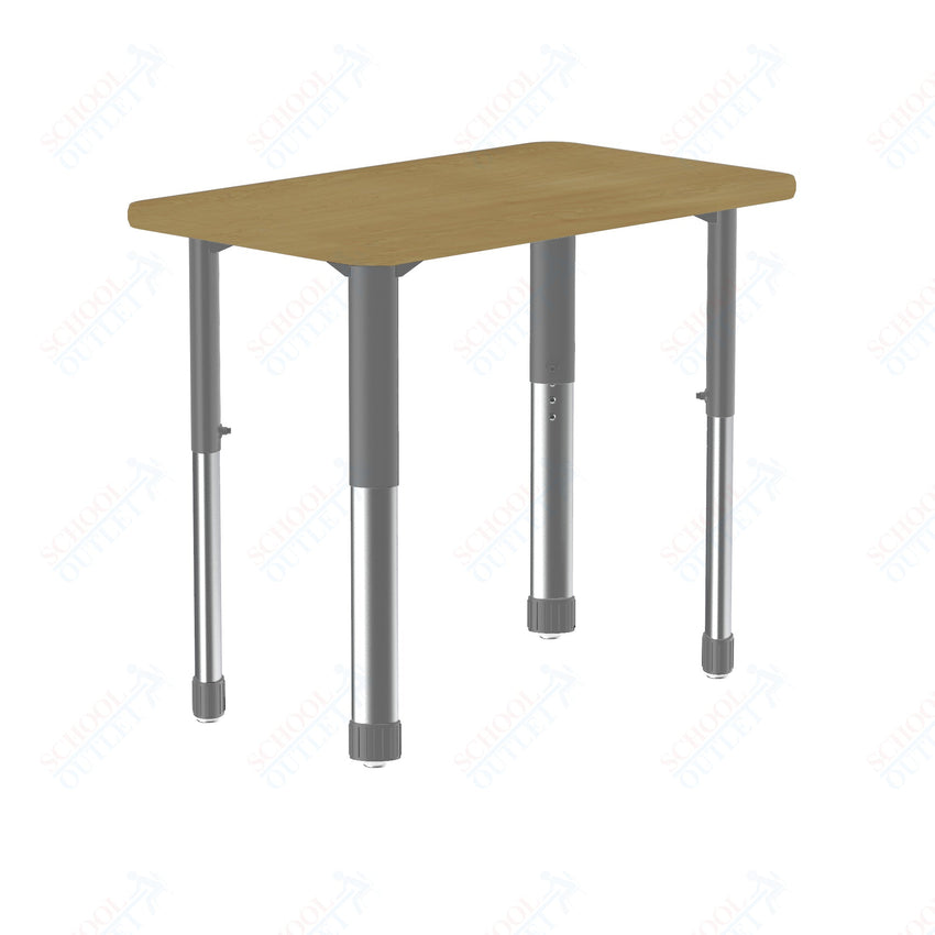 Correll Rectangular Deluxe High Pressure Collaborative Desk 34"W x 20"L x 25 - 35"H Adjustable Height (COR - AD3420 - REC - XX) - SchoolOutlet