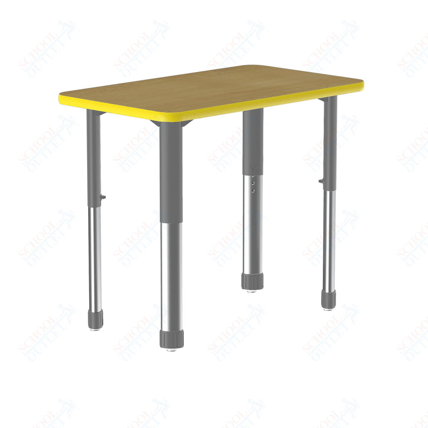 Correll Rectangular Deluxe High Pressure Collaborative Desk 34"W x 20"L x 25 - 35"H Adjustable Height (COR - AD3420 - REC - XX) - SchoolOutlet