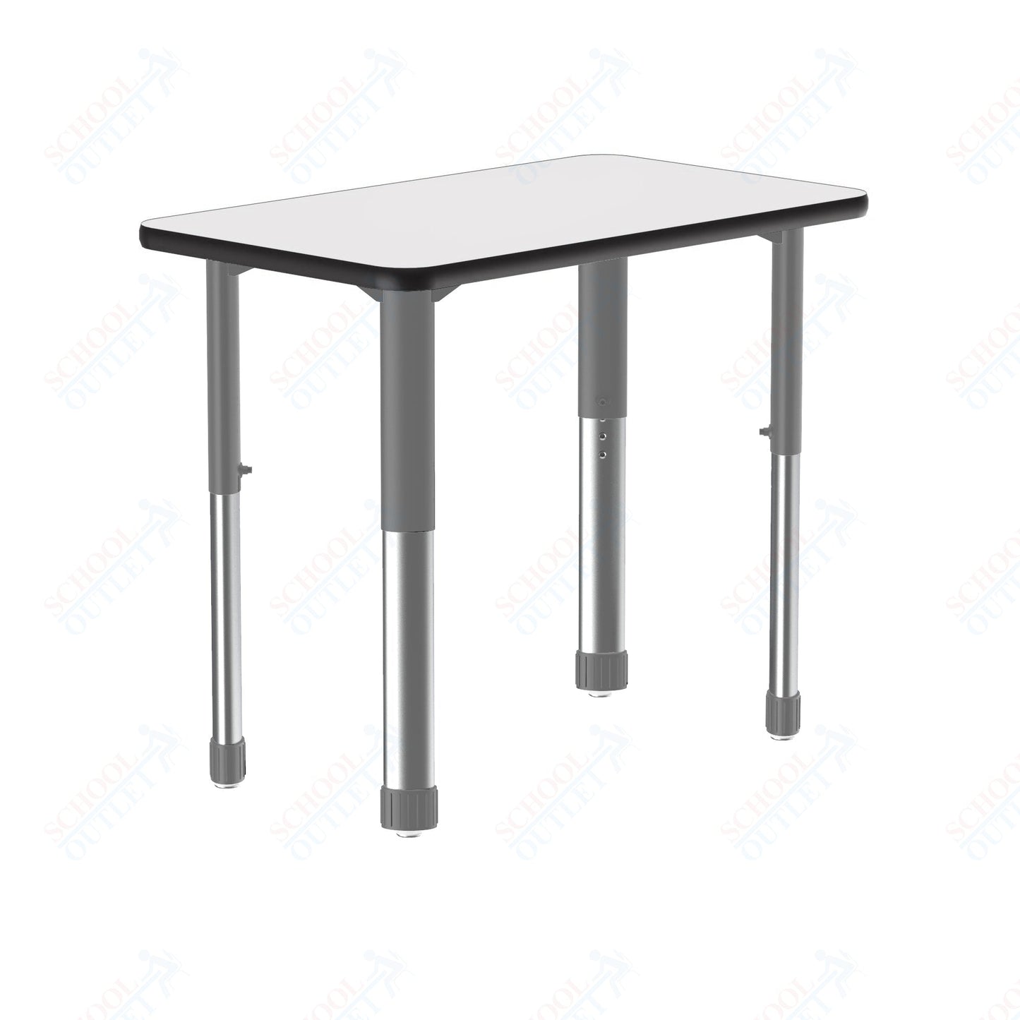 Correll Rectangular Deluxe High Pressure Collaborative Desk 34"W x 20"L x 25 - 35"H Adjustable Height (COR - AD3420 - REC - XX) - SchoolOutlet
