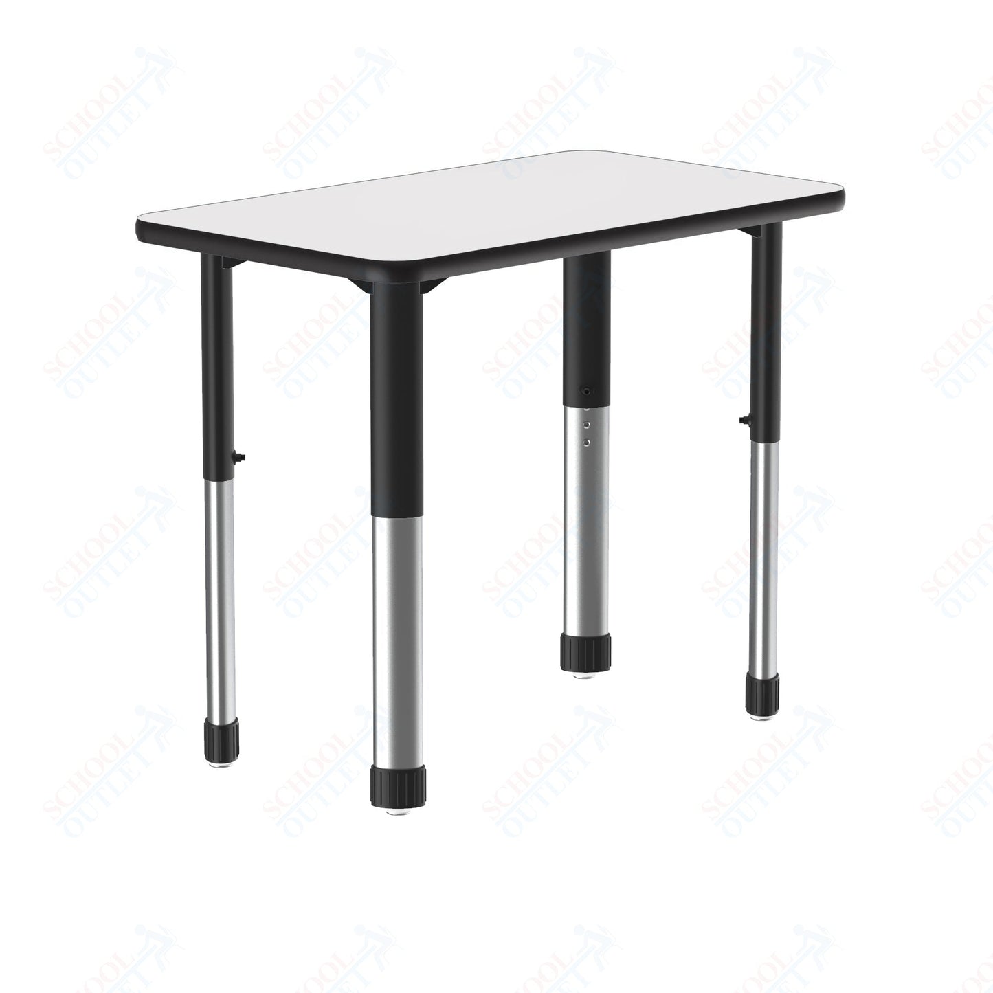 Correll Rectangular Deluxe High Pressure Collaborative Desk 34"W x 20"L x 25 - 35"H Adjustable Height (COR - AD3420 - REC - XX) - SchoolOutlet
