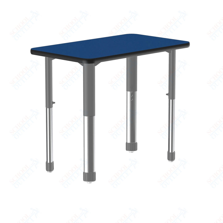 Correll Rectangular Deluxe High Pressure Collaborative Desk 34"W x 20"L x 25 - 35"H Adjustable Height (COR - AD3420 - REC - XX) - SchoolOutlet