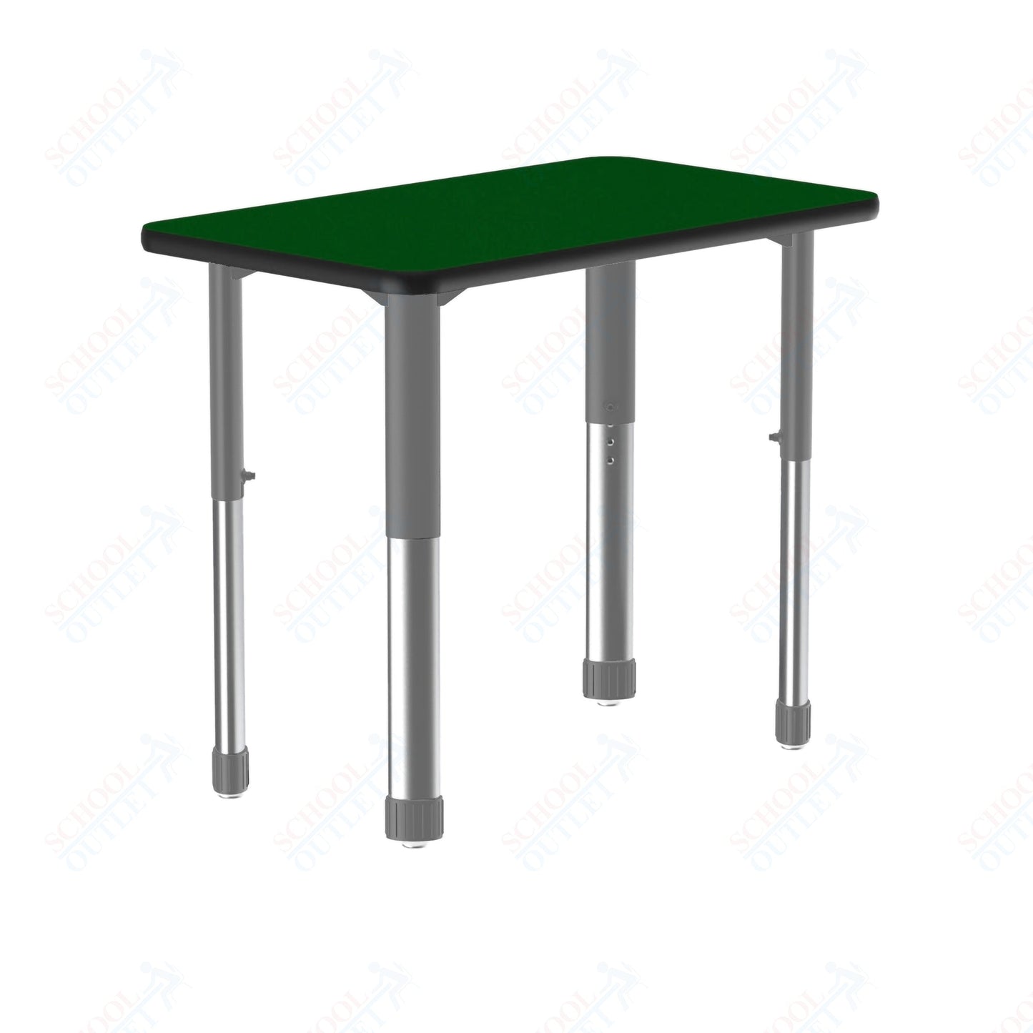 Correll Rectangular Deluxe High Pressure Collaborative Desk 34"W x 20"L x 25 - 35"H Adjustable Height (COR - AD3420 - REC - XX) - SchoolOutlet