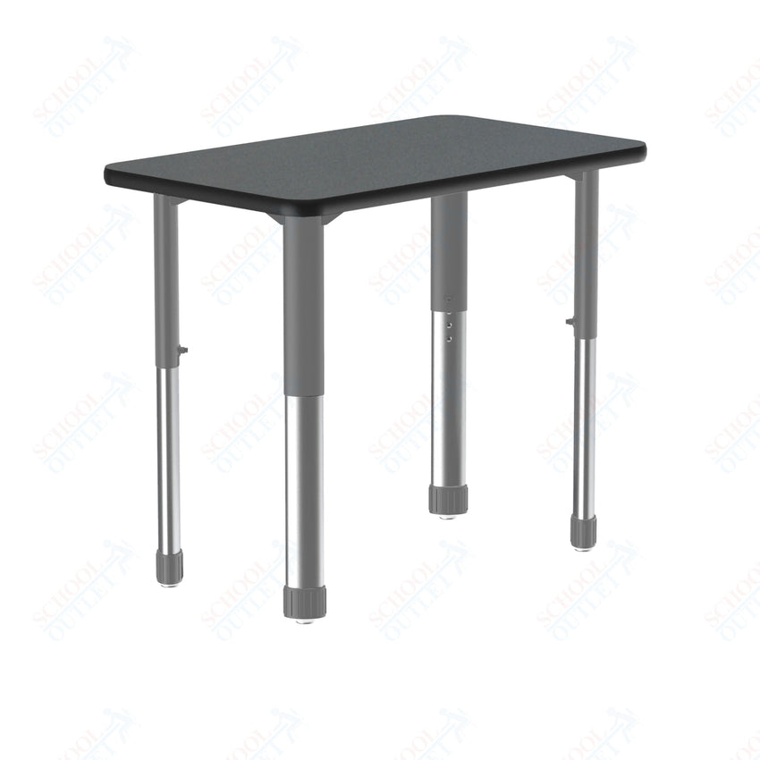 Correll Rectangular Deluxe High Pressure Collaborative Desk 34"W x 20"L x 25 - 35"H Adjustable Height (COR - AD3420 - REC - XX) - SchoolOutlet