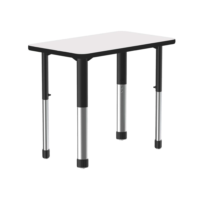 Correll Rectangular Markerboard - Dry Erase High Pressure Collaborative Desk 34"W x 20"L x 25 - 35"H Adjustable Height (COR - AD3420DE - REC - XX) - SchoolOutlet