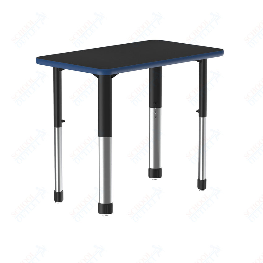 Correll Rectangular Commercial Laminate Top Collaborative Desk 34"W x 20"L x 25 - 35"H Adjustable Height (COR - AD3420TF - REC - XX) - SchoolOutlet