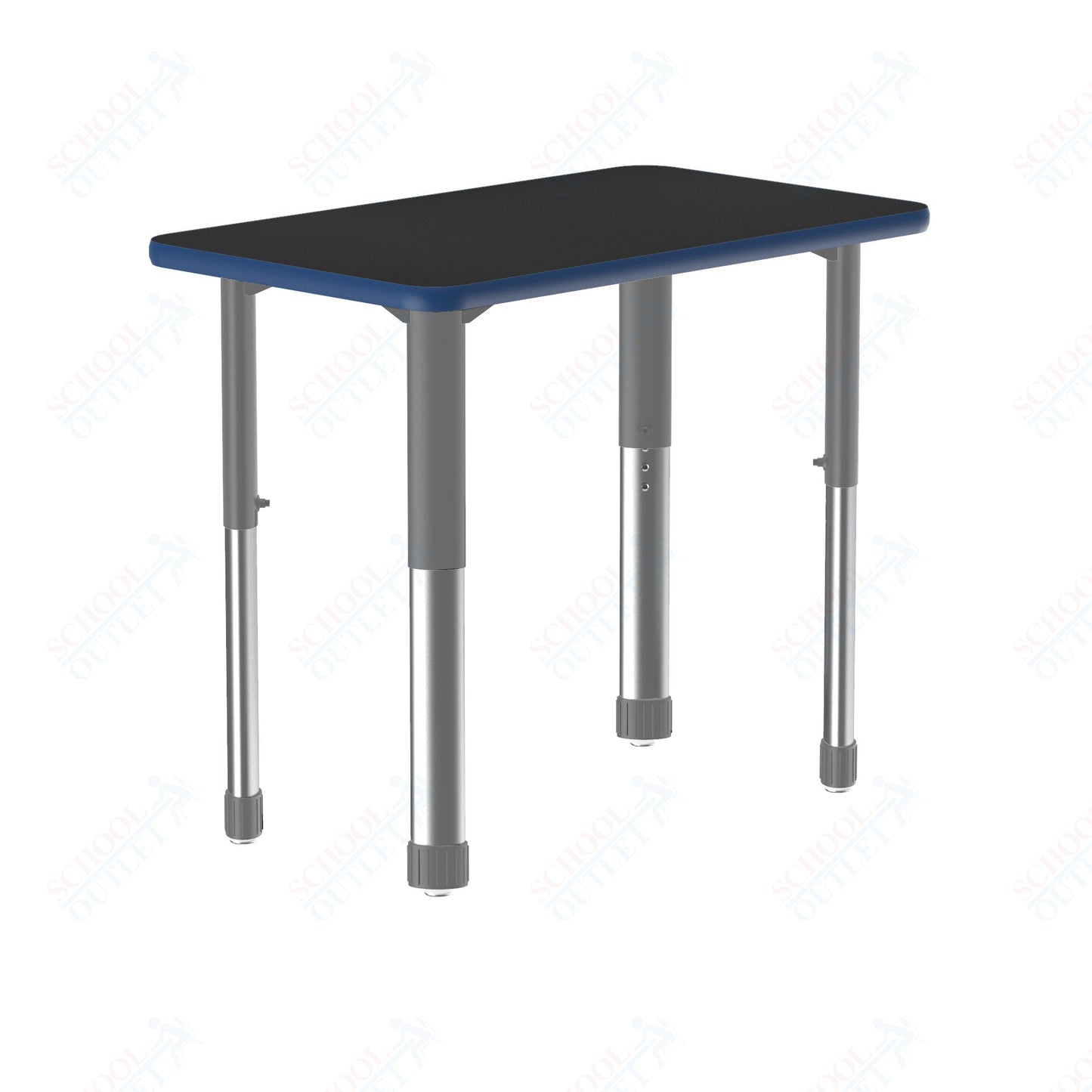 Correll Rectangular Commercial Laminate Top Collaborative Desk 34"W x 20"L x 25 - 35"H Adjustable Height (COR - AD3420TF - REC - XX) - SchoolOutlet
