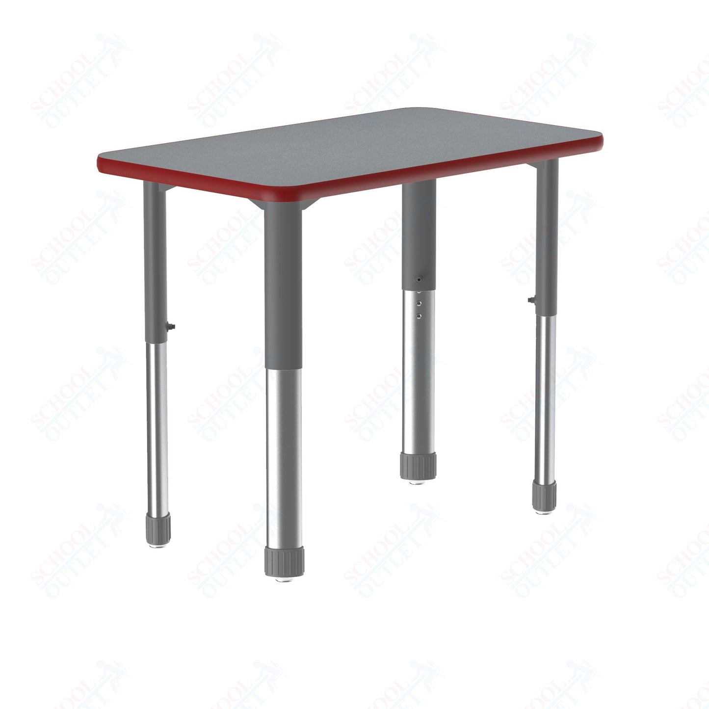 Correll Rectangular Commercial Laminate Top Collaborative Desk 34"W x 20"L x 25 - 35"H Adjustable Height (COR - AD3420TF - REC - XX) - SchoolOutlet