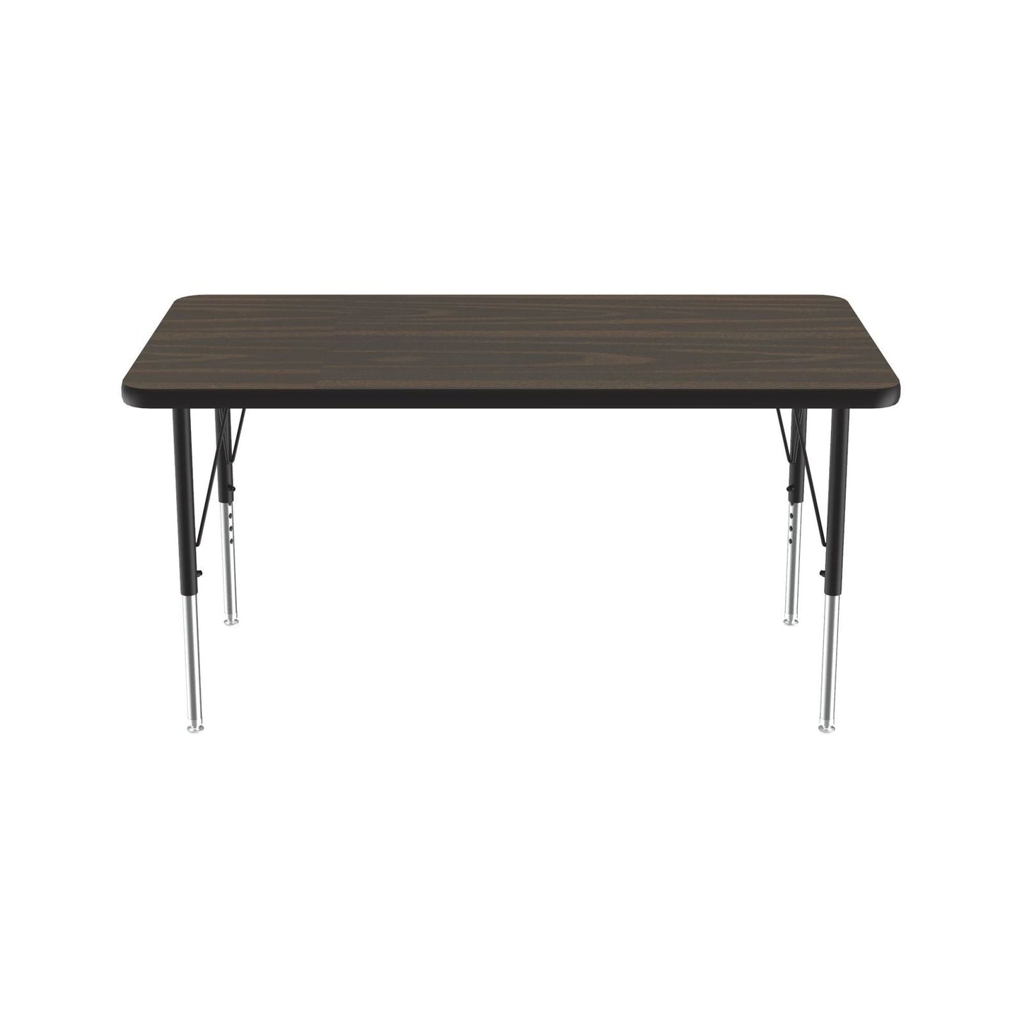 Correll Rectangular Econoline Melamine Top Activity Tables 24"W x 48"L x 19 - 29"H Adjustable Height (COR - AM2448 - REC - XX) - SchoolOutlet