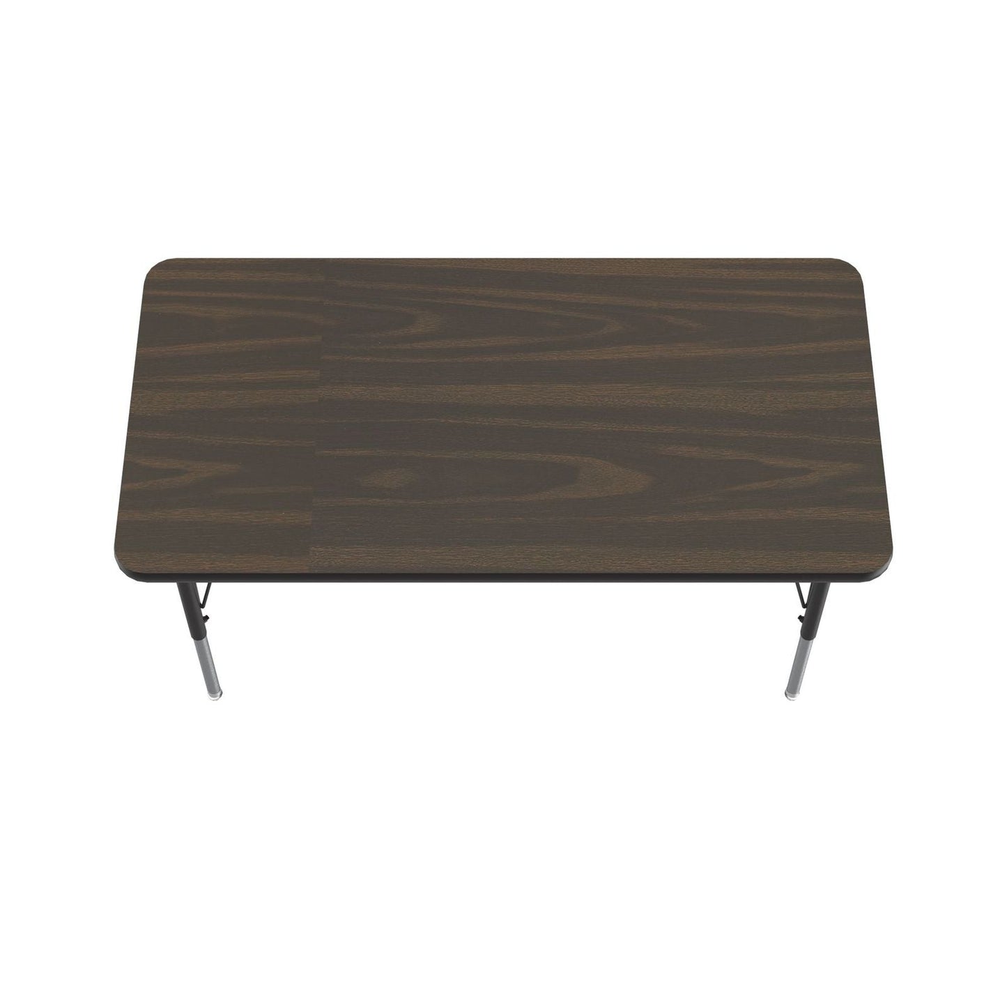Correll Rectangular Econoline Melamine Top Activity Tables 24"W x 48"L x 19 - 29"H Adjustable Height (COR - AM2448 - REC - XX) - SchoolOutlet