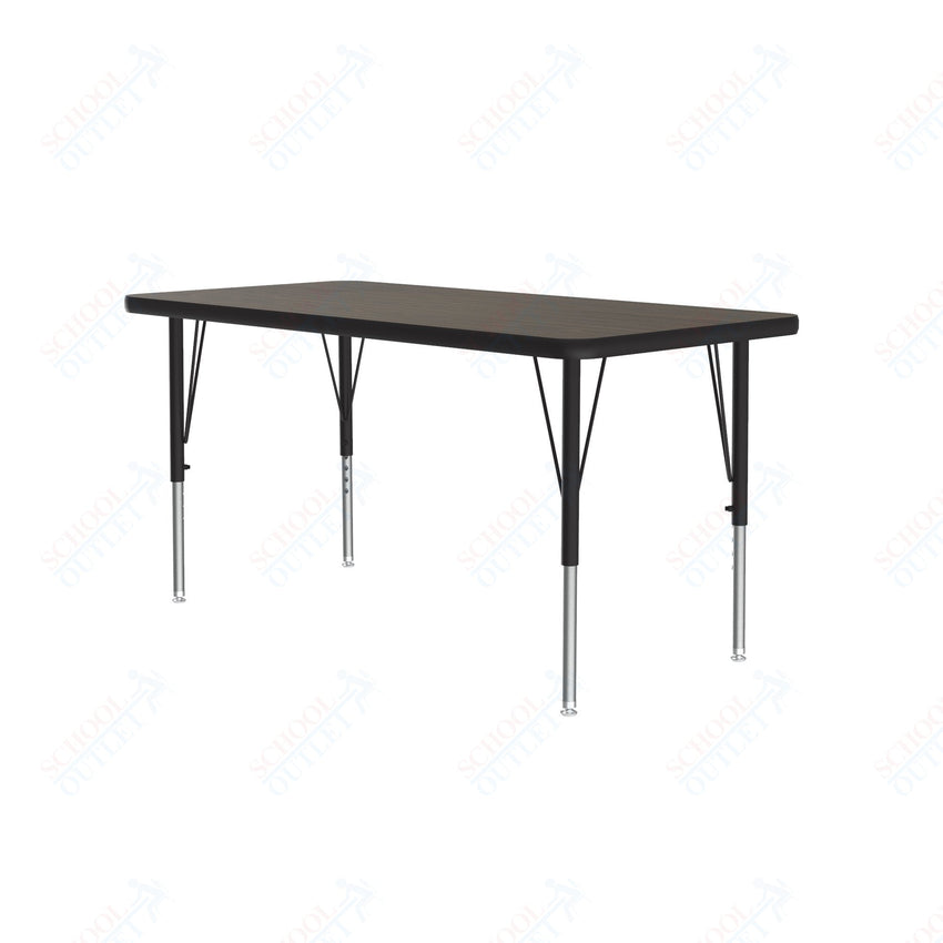Correll Rectangular Econoline Melamine Top Activity Tables 24"W x 60"L x 19 - 29"H Adjustable Height (COR - AM2460 - REC - XX) - SchoolOutlet