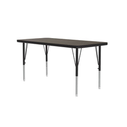 Correll Rectangular Econoline Melamine Top Activity Tables 24"W x 60"L x 19-29"H Adjustable Height (COR-AM2460-REC-XX)
