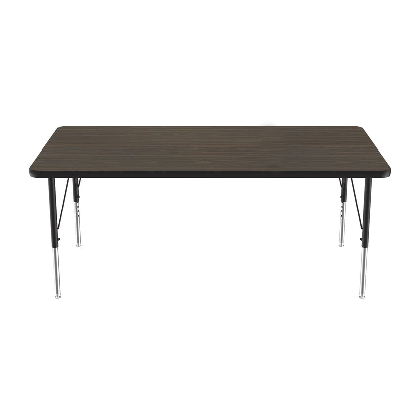 Correll Rectangular Econoline Melamine Top Activity Tables 30"W x 60"L x 19 - 29"H Adjustable Height (COR - AM3060 - REC - XX) - SchoolOutlet