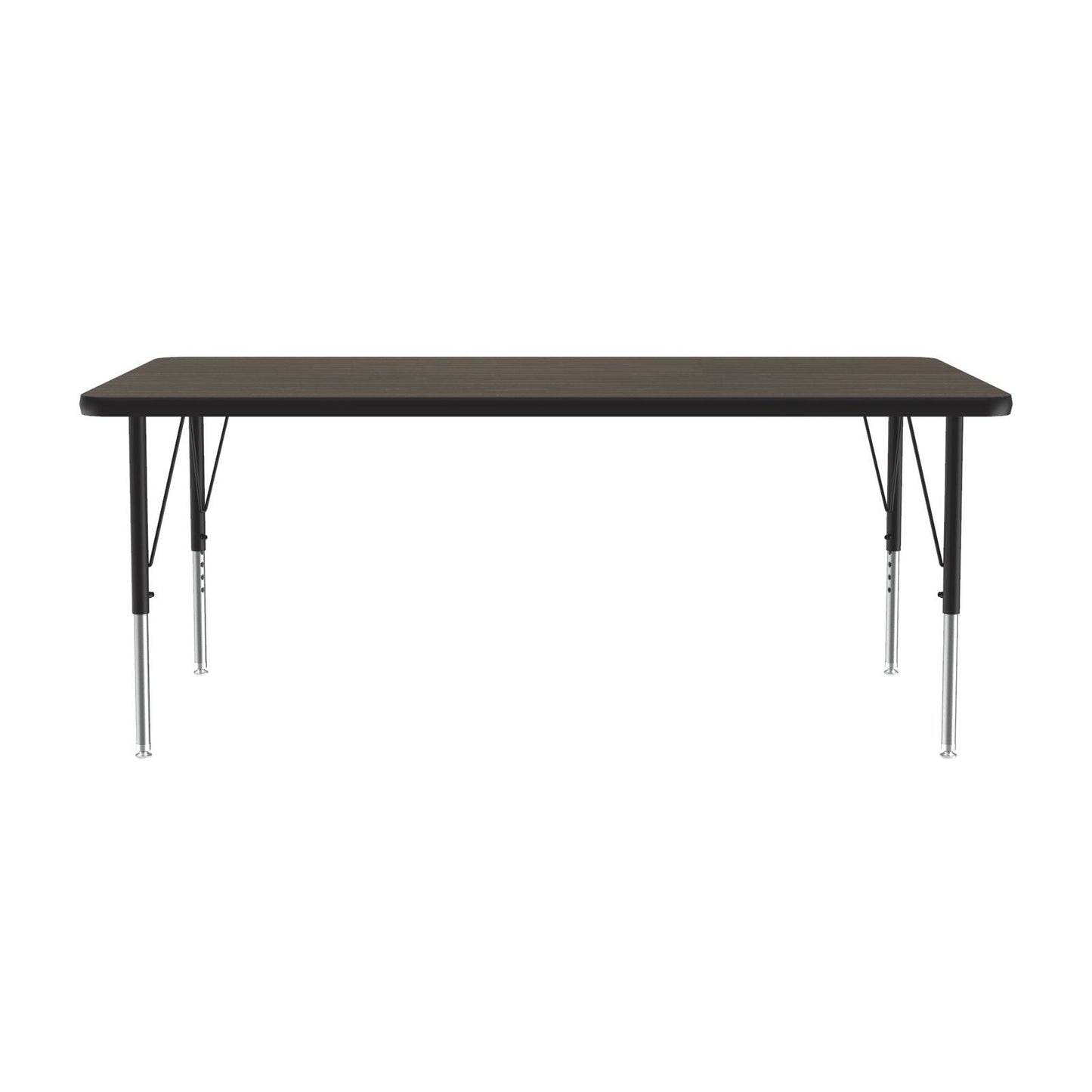 Correll Rectangular Econoline Melamine Top Activity Tables 30"W x 60"L x 19 - 29"H Adjustable Height (COR - AM3060 - REC - XX) - SchoolOutlet