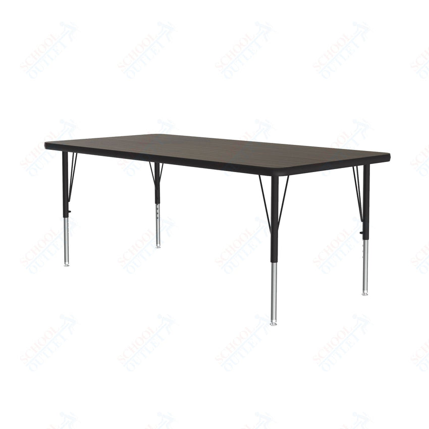 Correll Rectangular Econoline Melamine Top Activity Tables 30"W x 60"L x 19 - 29"H Adjustable Height (COR - AM3060 - REC - XX) - SchoolOutlet