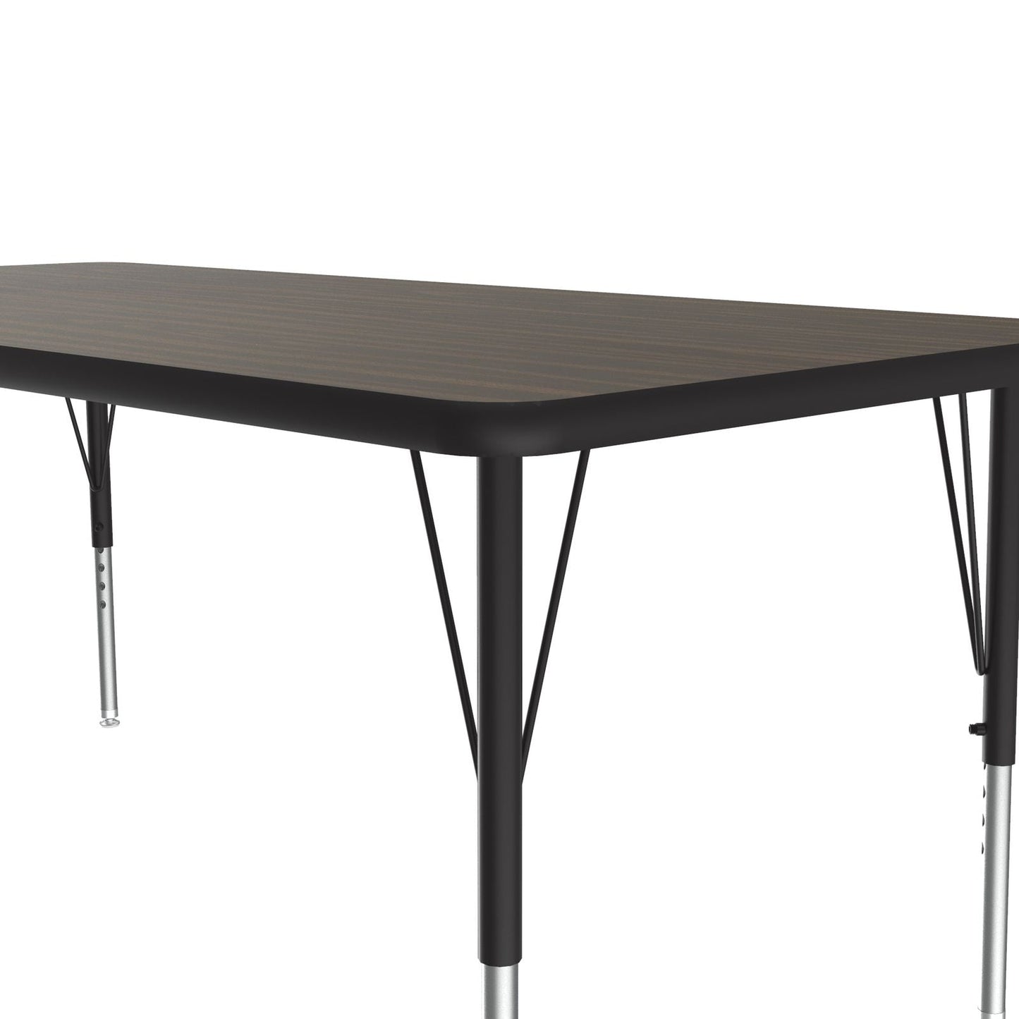 Correll Rectangular Econoline Melamine Top Activity Tables 30"W x 60"L x 19 - 29"H Adjustable Height (COR - AM3060 - REC - XX) - SchoolOutlet