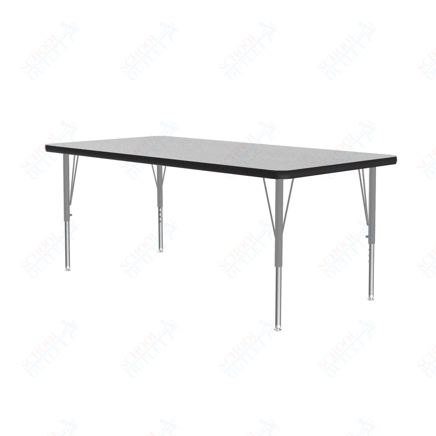 Correll Rectangular Econoline Melamine Top Activity Tables 30"W x 60"L x 19 - 29"H Adjustable Height (COR - AM3060 - REC - XX) - SchoolOutlet