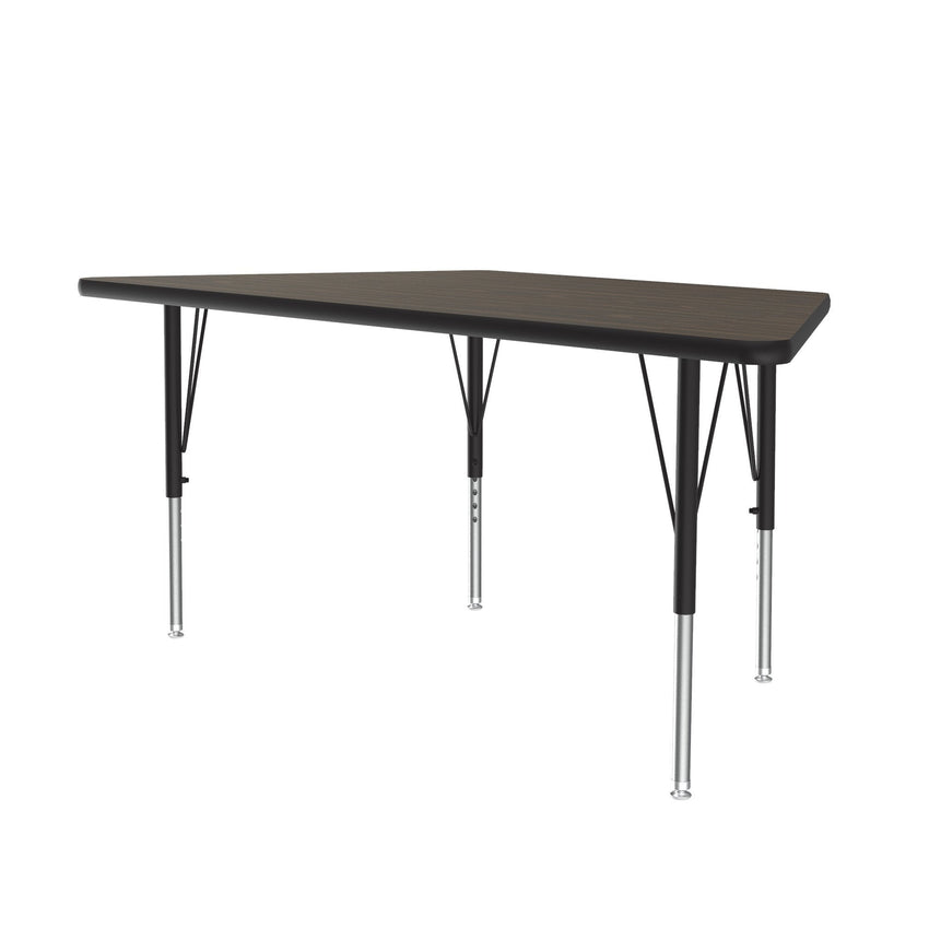 Correll Trapezoid Econoline Melamine Top Activity Tables 30"W x 60"L x 19 - 29"H Adjustable Height (COR - AM3060 - TRP - XX) - SchoolOutlet
