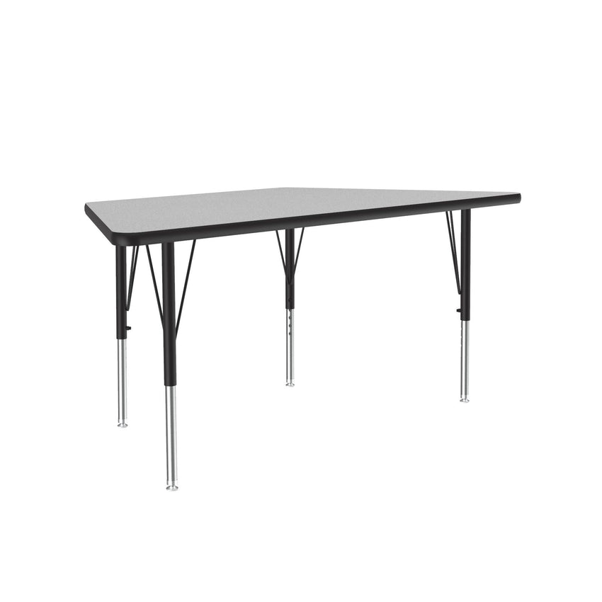 Correll Trapezoid Econoline Melamine Top Activity Tables 30"W x 60"L x 19 - 29"H Adjustable Height (COR - AM3060 - TRP - XX) - SchoolOutlet