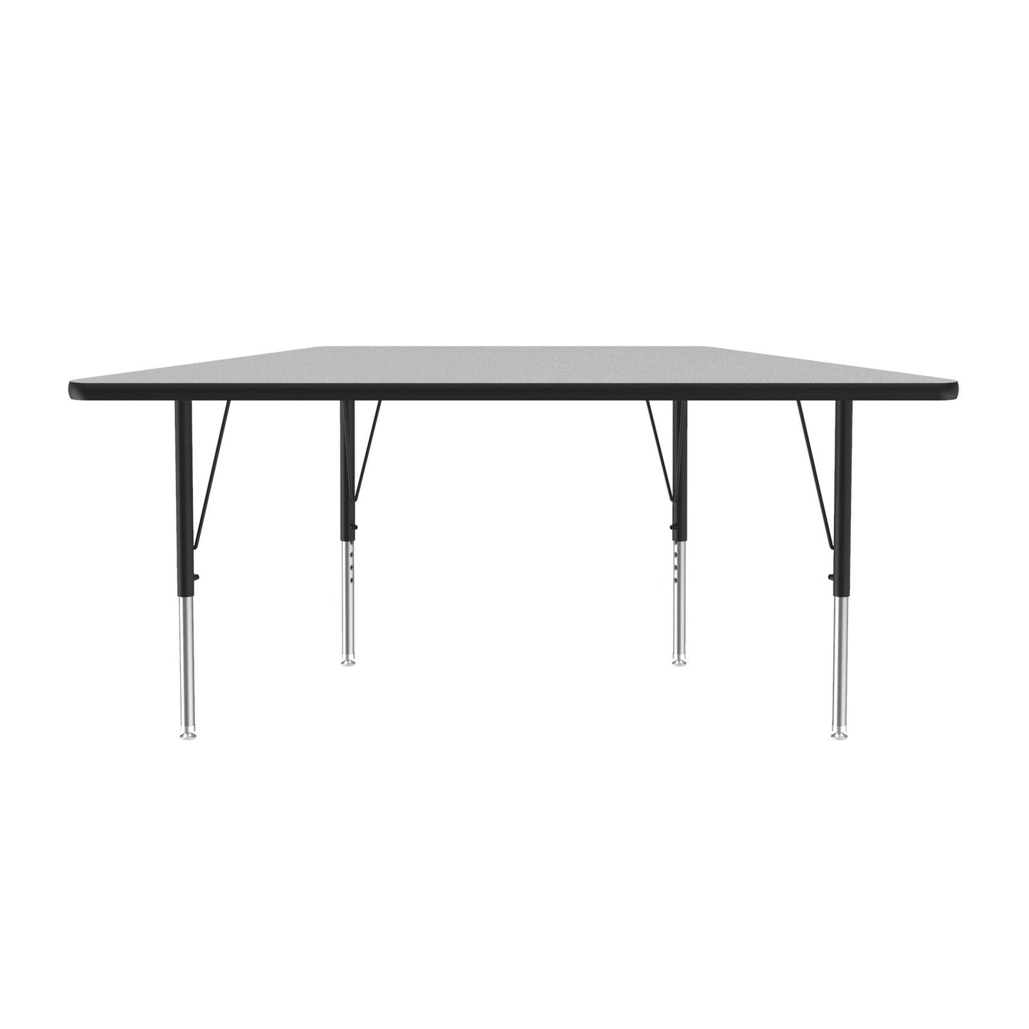 Correll Trapezoid Econoline Melamine Top Activity Tables 30"W x 60"L x 19 - 29"H Adjustable Height (COR - AM3060 - TRP - XX) - SchoolOutlet