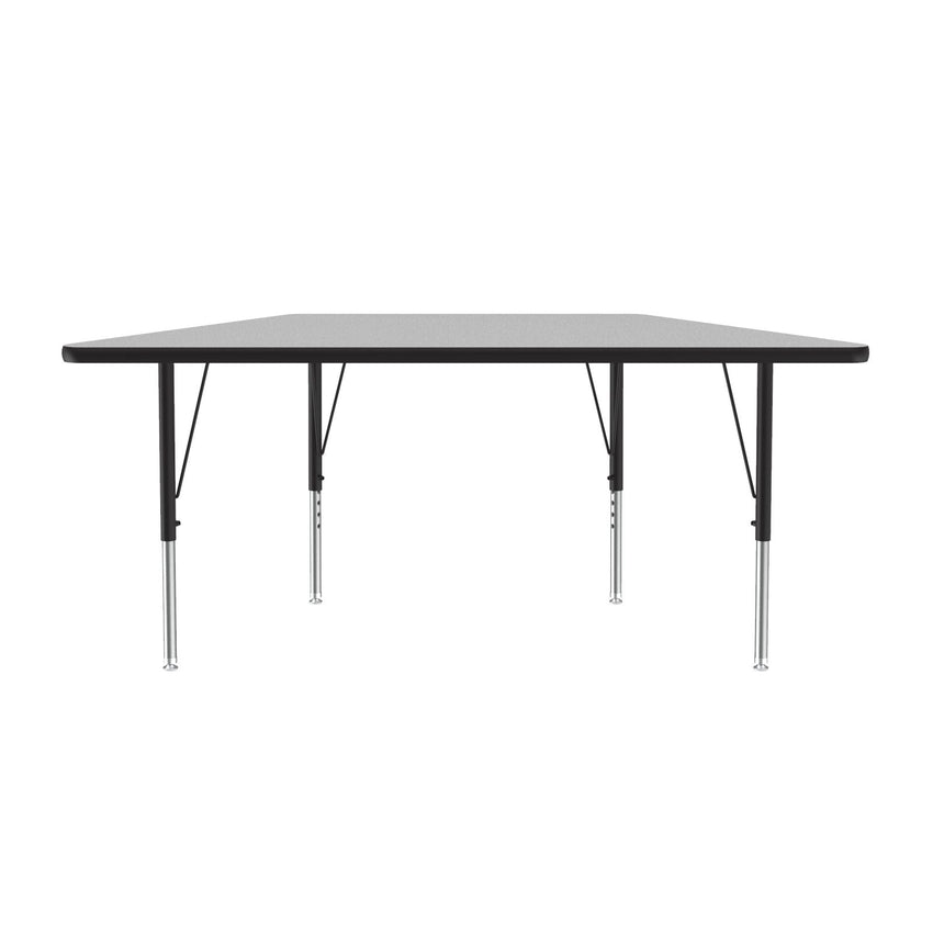 Correll Trapezoid Econoline Melamine Top Activity Tables 30"W x 60"L x 19 - 29"H Adjustable Height (COR - AM3060 - TRP - XX) - SchoolOutlet