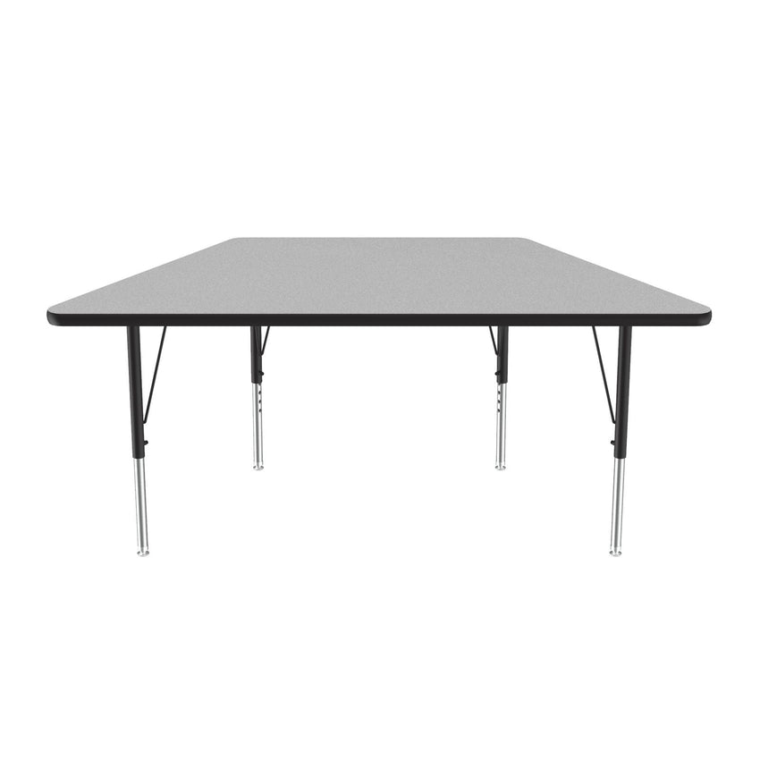 Correll Trapezoid Econoline Melamine Top Activity Tables 30"W x 60"L x 19 - 29"H Adjustable Height (COR - AM3060 - TRP - XX) - SchoolOutlet