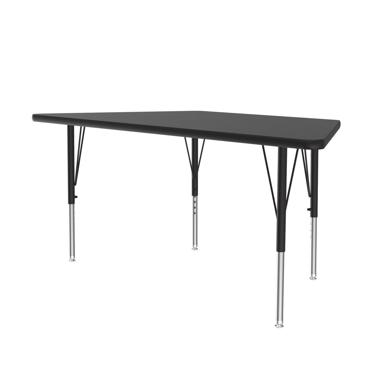 Correll Trapezoid Econoline Melamine Top Activity Tables 30"W x 60"L x 19 - 29"H Adjustable Height (COR - AM3060 - TRP - XX) - SchoolOutlet