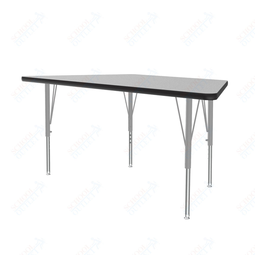 Correll Trapezoid Econoline Melamine Top Activity Tables 30"W x 60"L x 19 - 29"H Adjustable Height (COR - AM3060 - TRP - XX) - SchoolOutlet