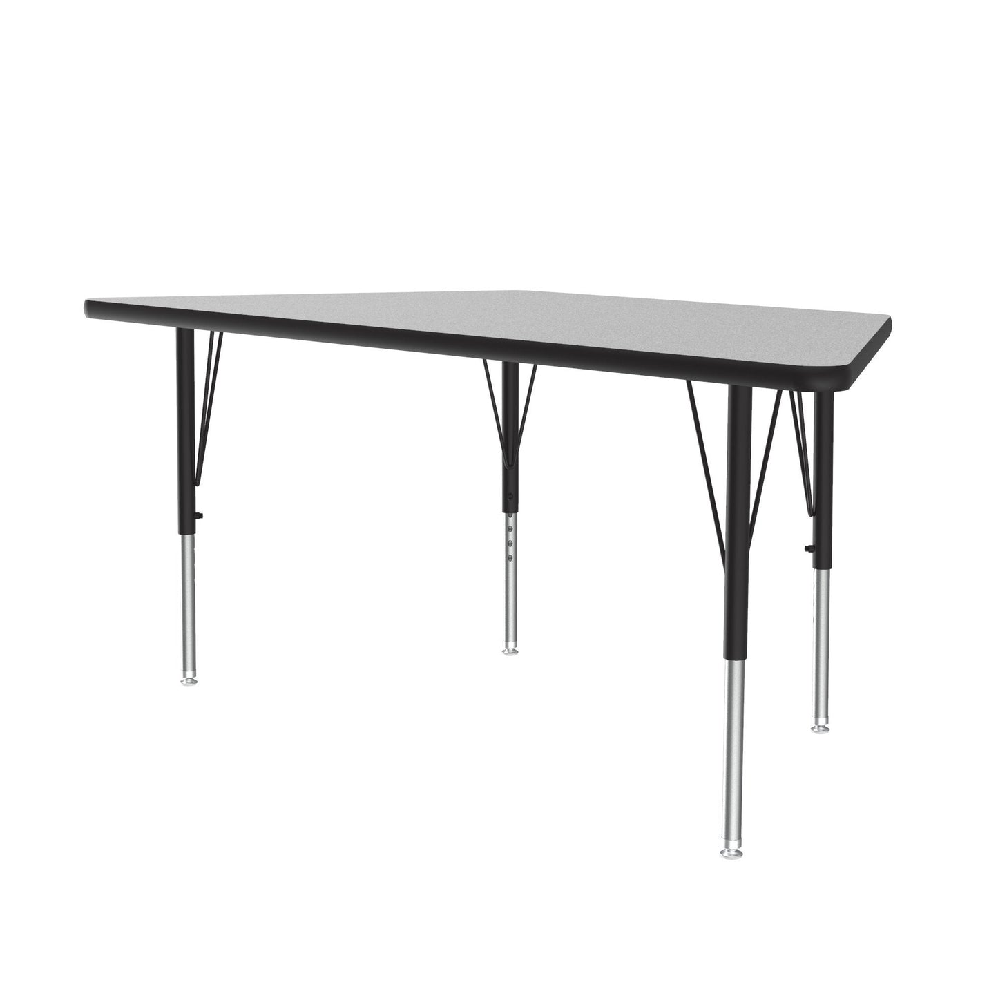 Correll Trapezoid Econoline Melamine Top Activity Tables 30"W x 60"L x 19 - 29"H Adjustable Height (COR - AM3060 - TRP - XX) - SchoolOutlet