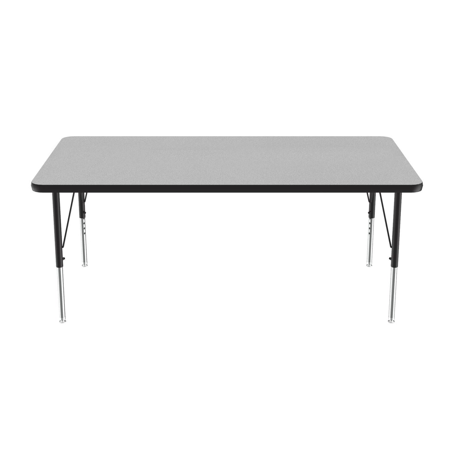 Correll Rectangular Econoline Melamine Top Activity Tables 30"W x 72"L x 19 - 29"H Adjustable Height (COR - AM3072 - REC - XX) - SchoolOutlet