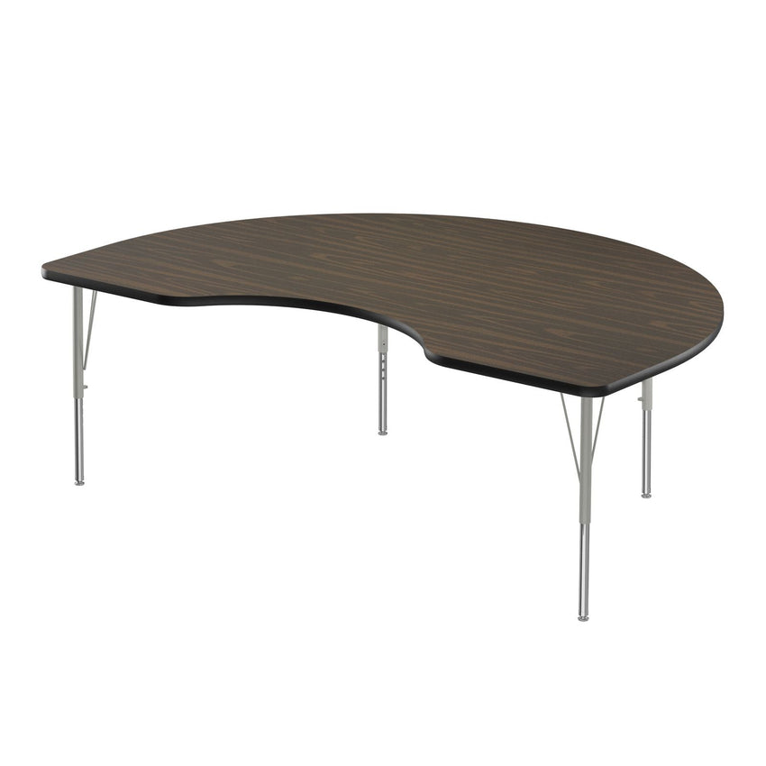 Correll Kidney Econoline Melamine Top Activity Tables 48"W x 72"L x 19 - 29"H Adjustable Height (COR - AM4872 - KID - XX) - SchoolOutlet