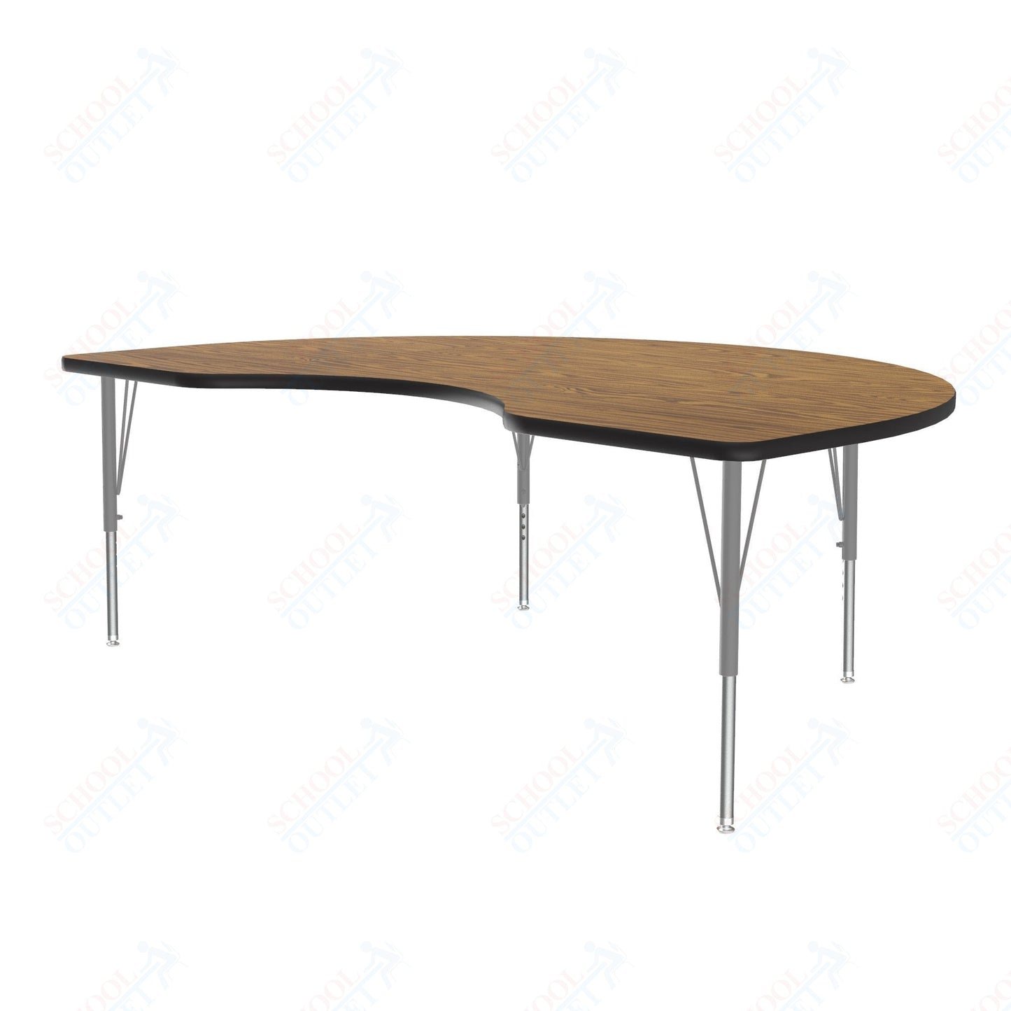 Correll Kidney Econoline Melamine Top Activity Tables 48"W x 72"L x 19 - 29"H Adjustable Height (COR - AM4872 - KID - XX) - SchoolOutlet