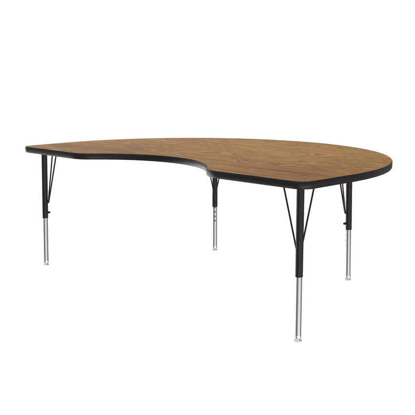 Correll Kidney Econoline Melamine Top Activity Tables 48"W x 72"L x 19 - 29"H Adjustable Height (COR - AM4872 - KID - XX) - SchoolOutlet