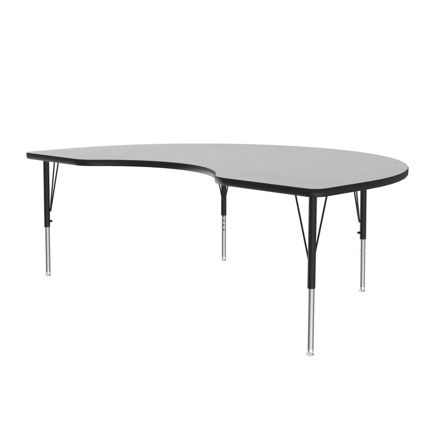 Correll Kidney Econoline Melamine Top Activity Tables 48"W x 72"L x 19 - 29"H Adjustable Height (COR - AM4872 - KID - XX) - SchoolOutlet