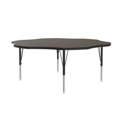 Correll Flower Econoline Melamine Top Activity Tables 60"W x 60"L x 19-29"H Adjustable Height (COR-AM60-FLR-XX)