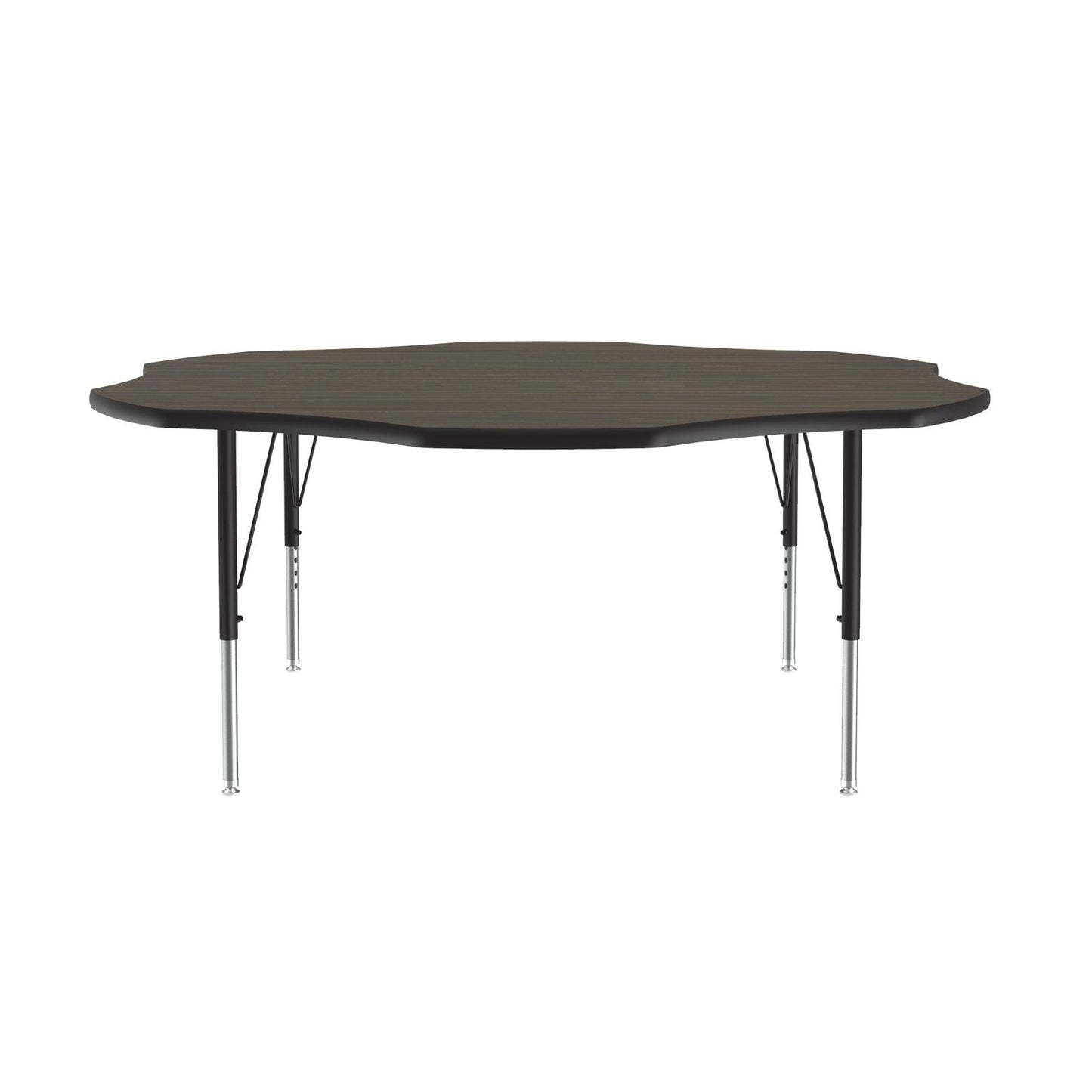 Correll Flower Econoline Melamine Top Activity Tables 60"W x 60"L x 19 - 29"H Adjustable Height (COR - AM60 - FLR - XX) - SchoolOutlet