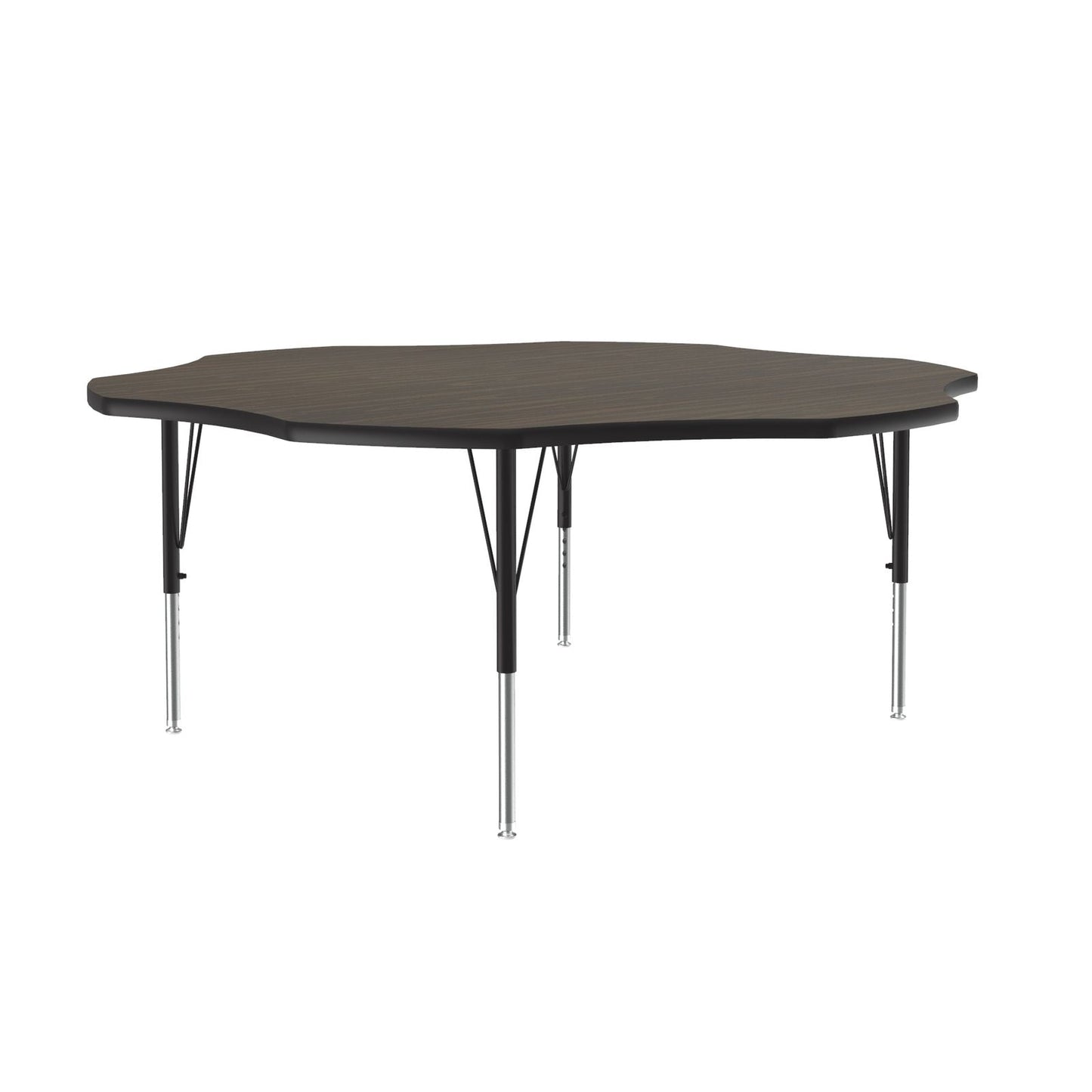 Correll Flower Econoline Melamine Top Activity Tables 60"W x 60"L x 19 - 29"H Adjustable Height (COR - AM60 - FLR - XX) - SchoolOutlet