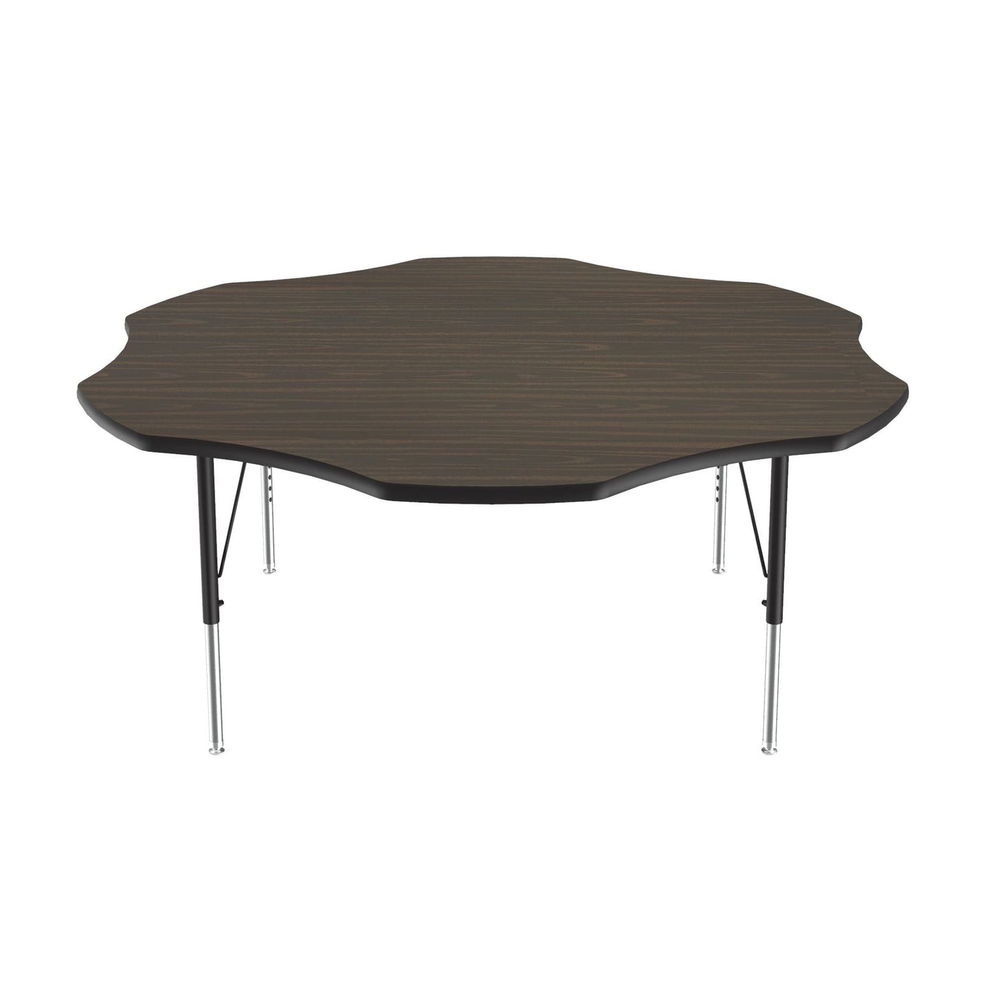 Correll Flower Econoline Melamine Top Activity Tables 60"W x 60"L x 19 - 29"H Adjustable Height (COR - AM60 - FLR - XX) - SchoolOutlet