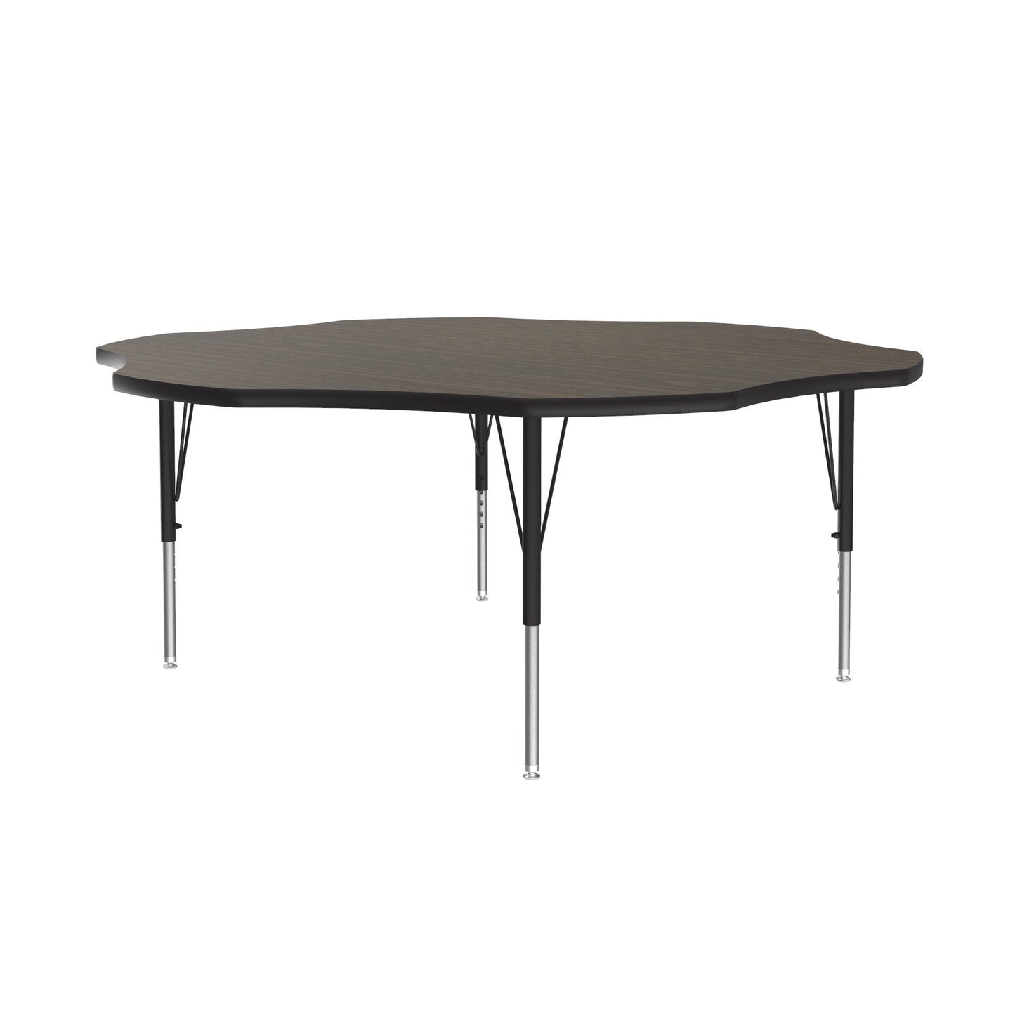 Correll Flower Econoline Melamine Top Activity Tables 60"W x 60"L x 19 - 29"H Adjustable Height (COR - AM60 - FLR - XX) - SchoolOutlet