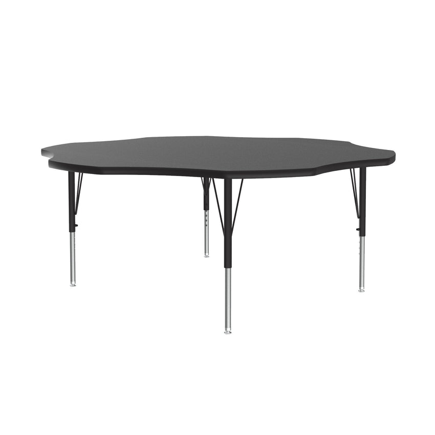 Correll Flower Econoline Melamine Top Activity Tables 60"W x 60"L x 19 - 29"H Adjustable Height (COR - AM60 - FLR - XX) - SchoolOutlet