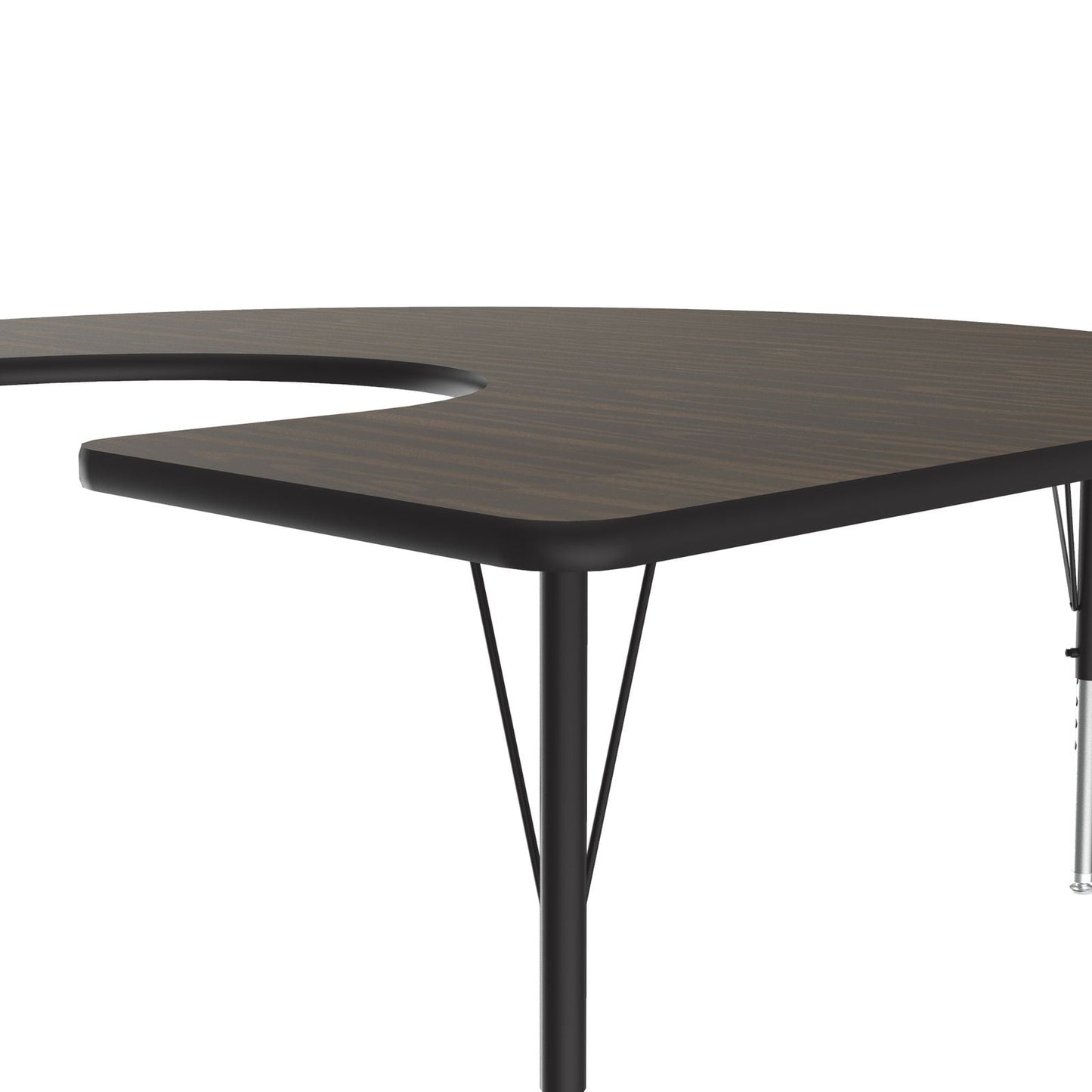 Correll Horseshoe Econoline Melamine Top Activity Tables 60"W x 66"L x 19 - 29"H Adjustable Height (COR - AM6066 - HOR - XX) - SchoolOutlet