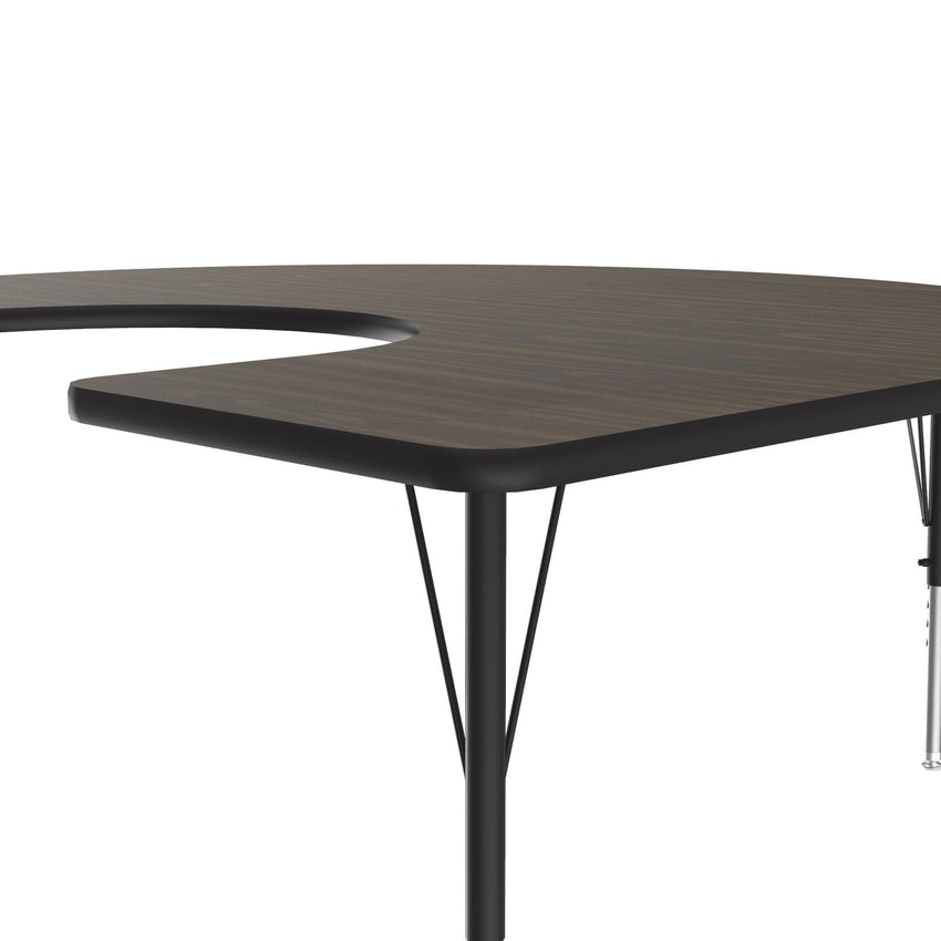 Correll Horseshoe Econoline Melamine Top Activity Tables 60"W x 66"L x 19 - 29"H Adjustable Height (COR - AM6066 - HOR - XX) - SchoolOutlet