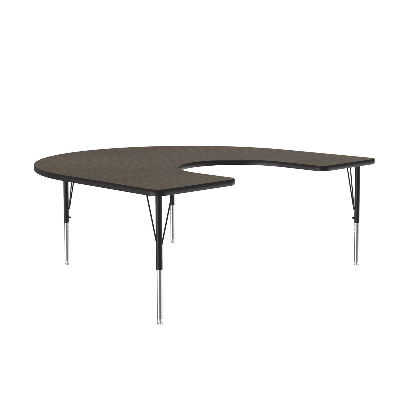 Correll Horseshoe Econoline Melamine Top Activity Tables 60"W x 66"L x 19 - 29"H Adjustable Height (COR - AM6066 - HOR - XX) - SchoolOutlet