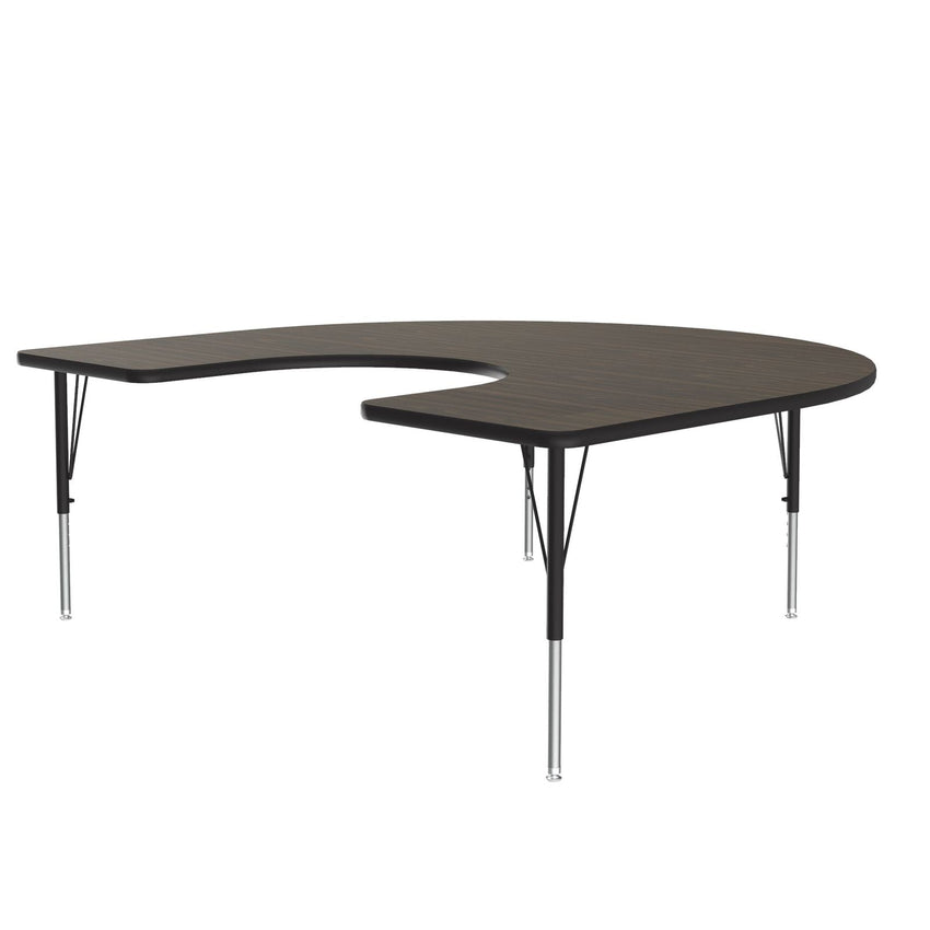 Correll Horseshoe Econoline Melamine Top Activity Tables 60"W x 66"L x 19 - 29"H Adjustable Height (COR - AM6066 - HOR - XX) - SchoolOutlet