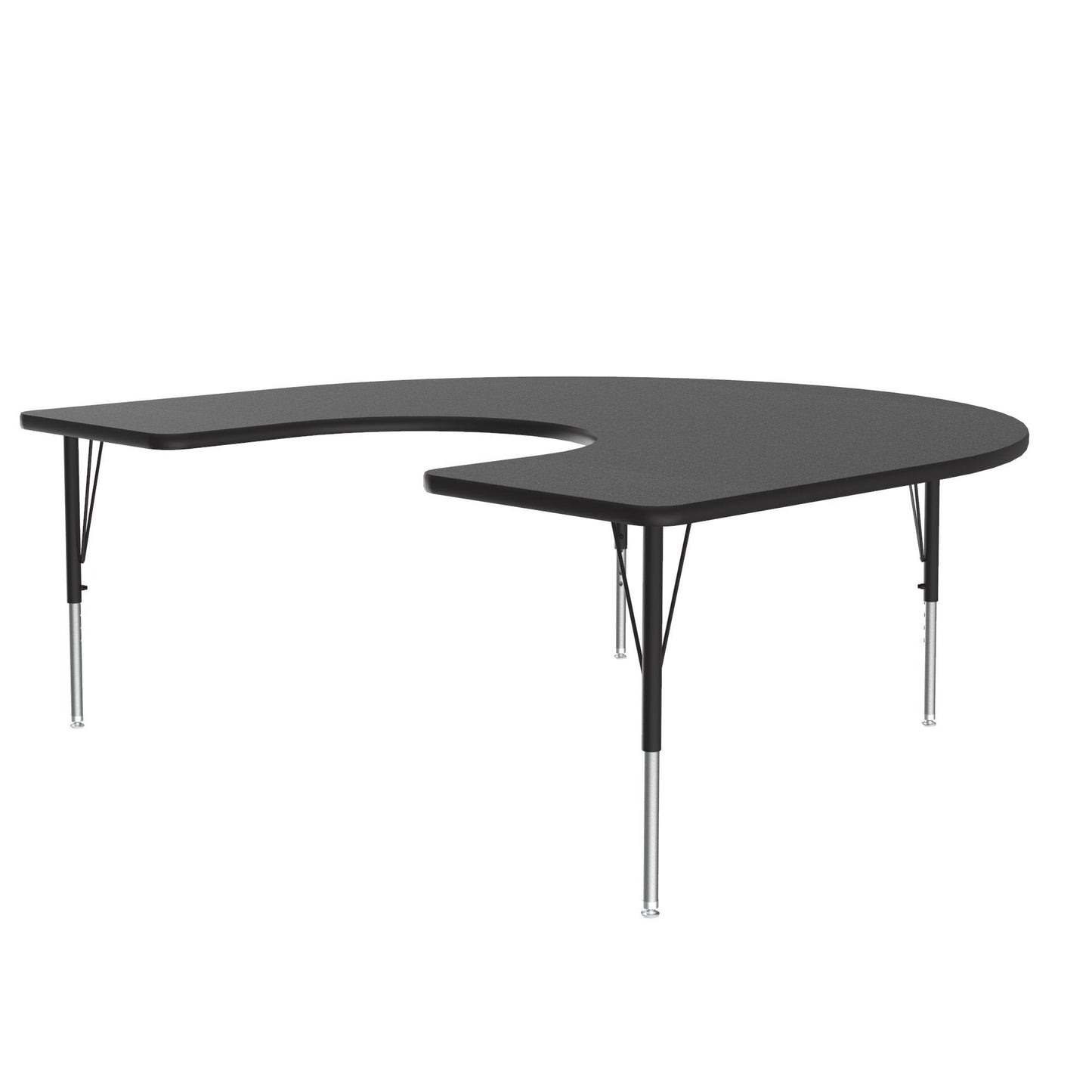 Correll Horseshoe Econoline Melamine Top Activity Tables 60"W x 66"L x 19 - 29"H Adjustable Height (COR - AM6066 - HOR - XX) - SchoolOutlet