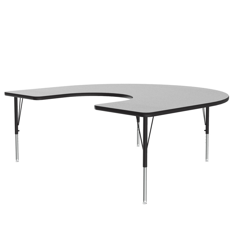 Correll Horseshoe Econoline Melamine Top Activity Tables 60"W x 66"L x 19 - 29"H Adjustable Height (COR - AM6066 - HOR - XX) - SchoolOutlet